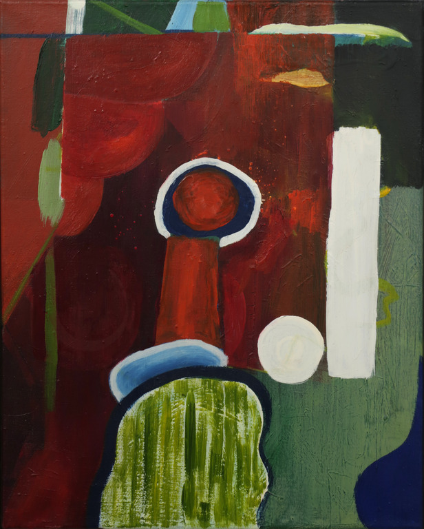 Bert Abbing: Acryl op doek, Zonder titel - Ingelijst kopen? Bied vanaf 35!
