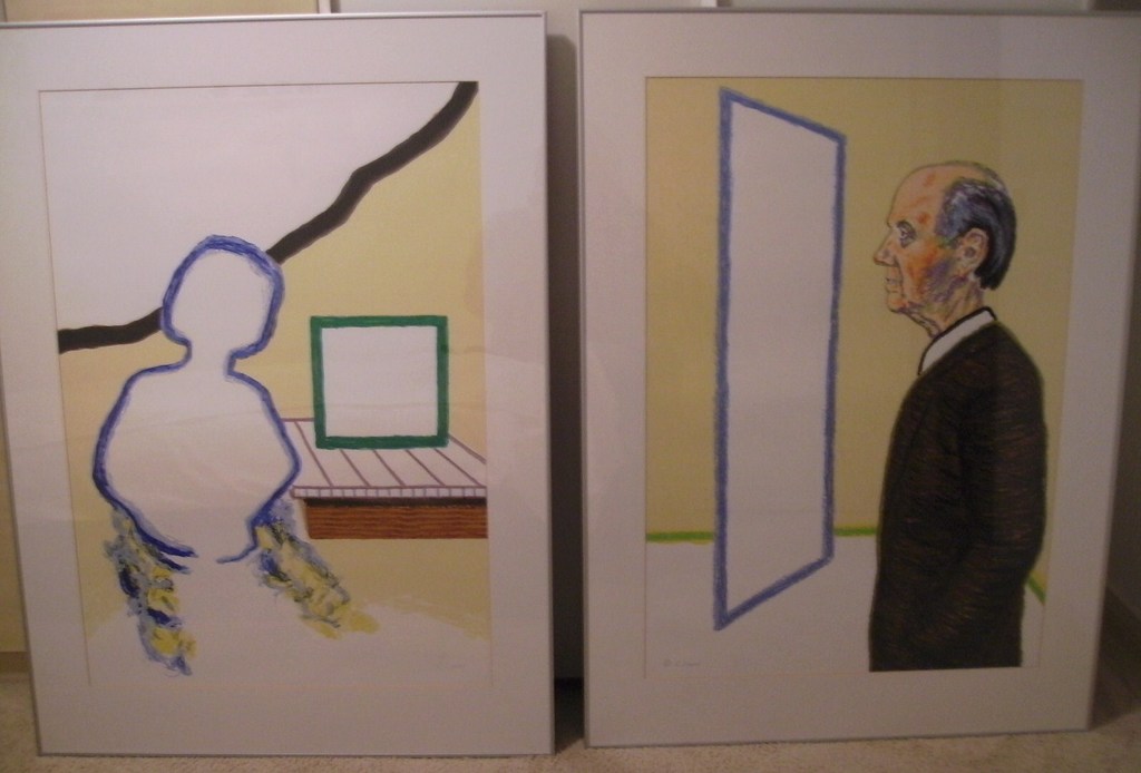 Roger Raveel Tweeluik, zeefdruk Zelfportret en Aan tafel kopen? Bied vanaf 1500!