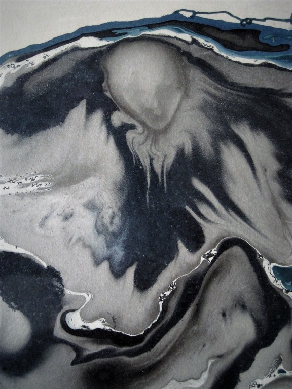 Boeiende abstracte aquarel "Genesis 19.30.33" gesigneerd Benoit 1962  kopen? Bied vanaf 1!