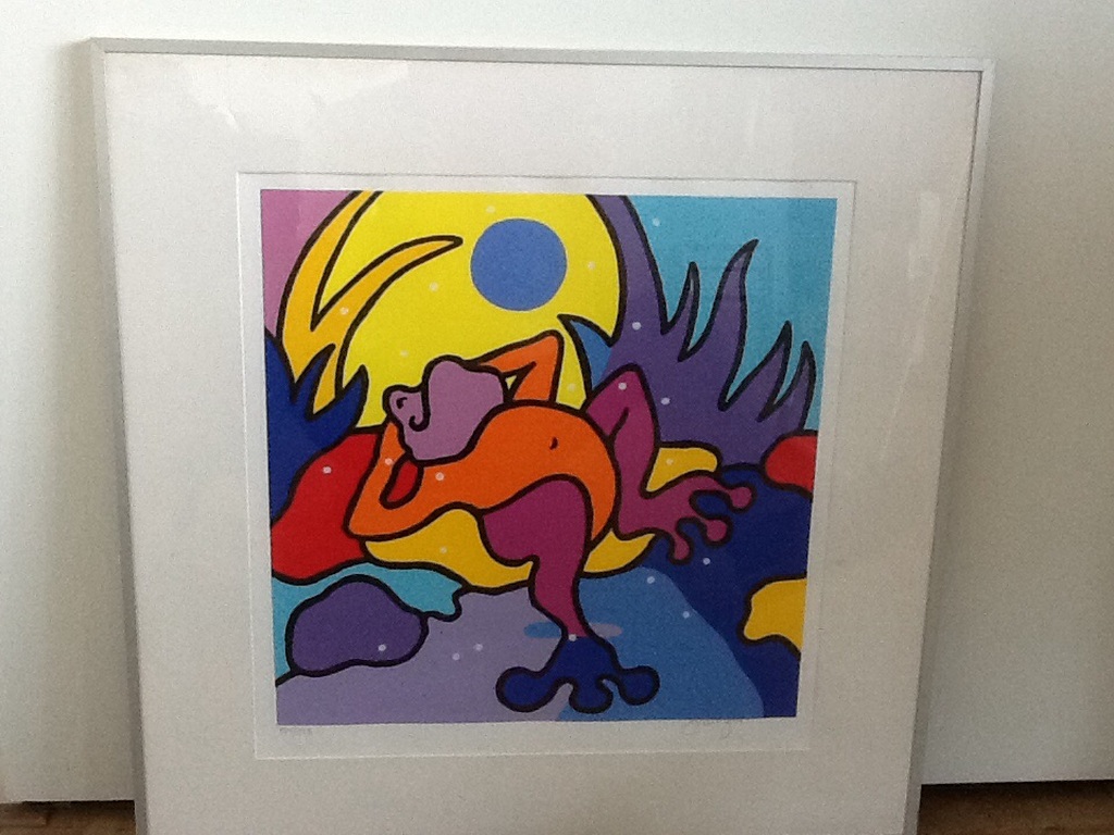 Shunyam : Zeefdruk, gesigneerd , ingelijst verkocht voor € 65!