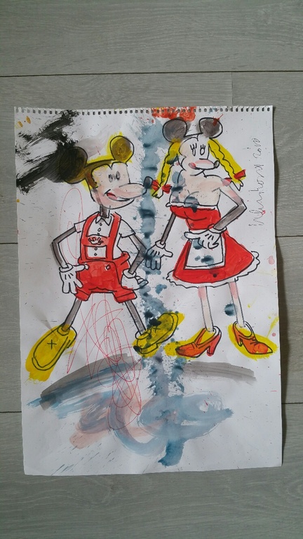 Peter Klashorst: Origineel werk, Mickey mouse  kopen? Bied vanaf 1!