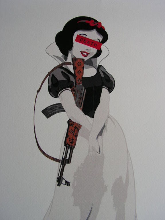    DEATH NYC.   'Snow AK'   Pop-art -  gesigneerd - A/P kopen? Bied vanaf 55!