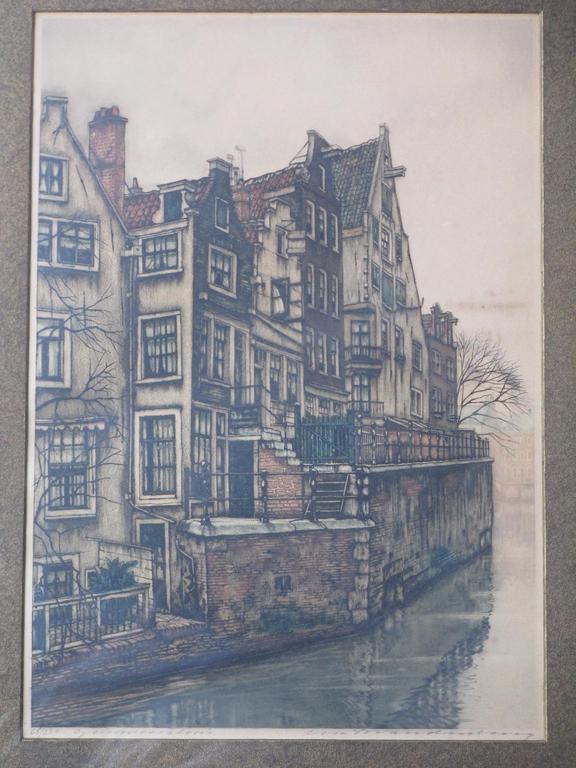 Cornelis Brandenburg, Kleurets, Grimnessersluis Amsterdam verkocht voor € 65!