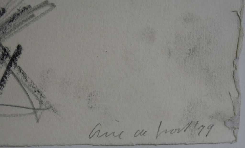 Arie de Groot: Krijttekening, Compositie zwart wit kopen? Bied vanaf 35!