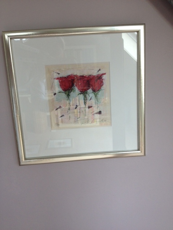 Richard Smeets, zeefdruk op papier met lijst, Over Rozen kopen? Bied vanaf 40!