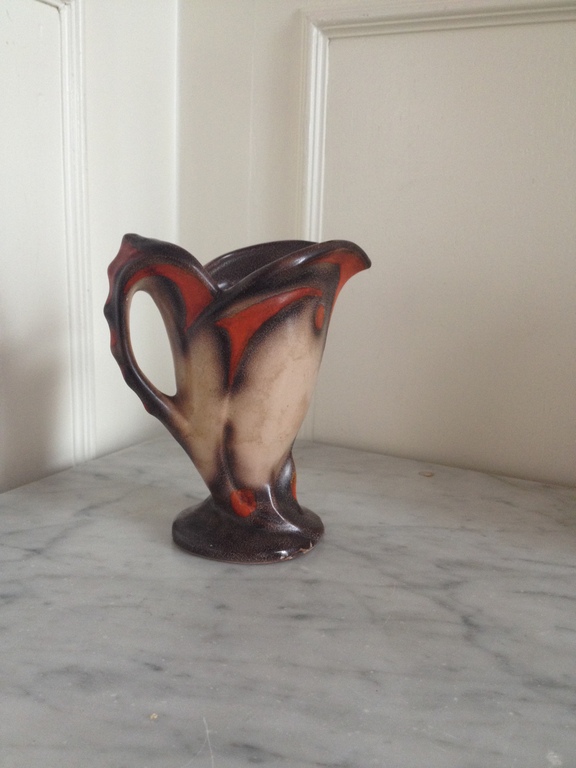 Zenith Gouda, platelen vaas in Sepia ontwerp Willem Stuurman kopen? Bied vanaf 12!