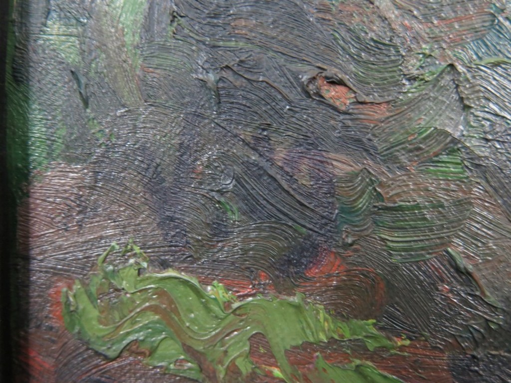 Jan Ph. A. de Vries: Olieverf, Bosrand -Ingelijst kopen? Bied vanaf 1!