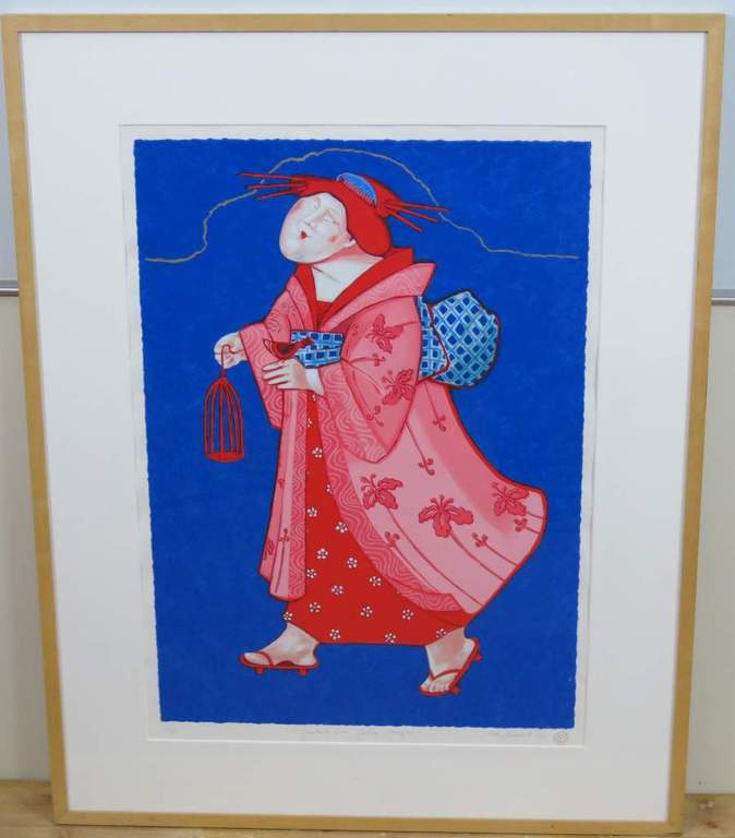 Ada Breedveld: Zeefdruk, Geschenk voor Geisha Mayra - Ingelijst (groot) kopen? Bied vanaf 70!