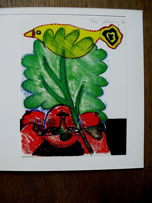 Corneille, litho: Femme et oiseaux, 1980, handgesigneerd kopen? Bied vanaf 1!