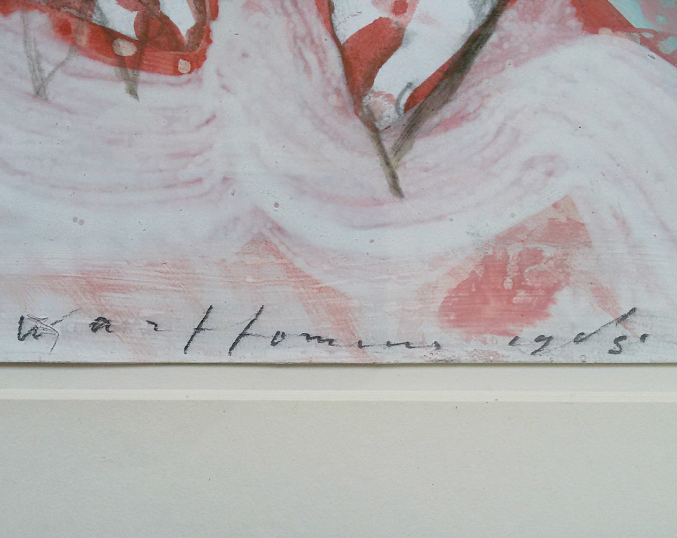 Piet Warffemius - Abstract, gemengde techniek op papier (mooi ingelijst) kopen? Bied vanaf 75!