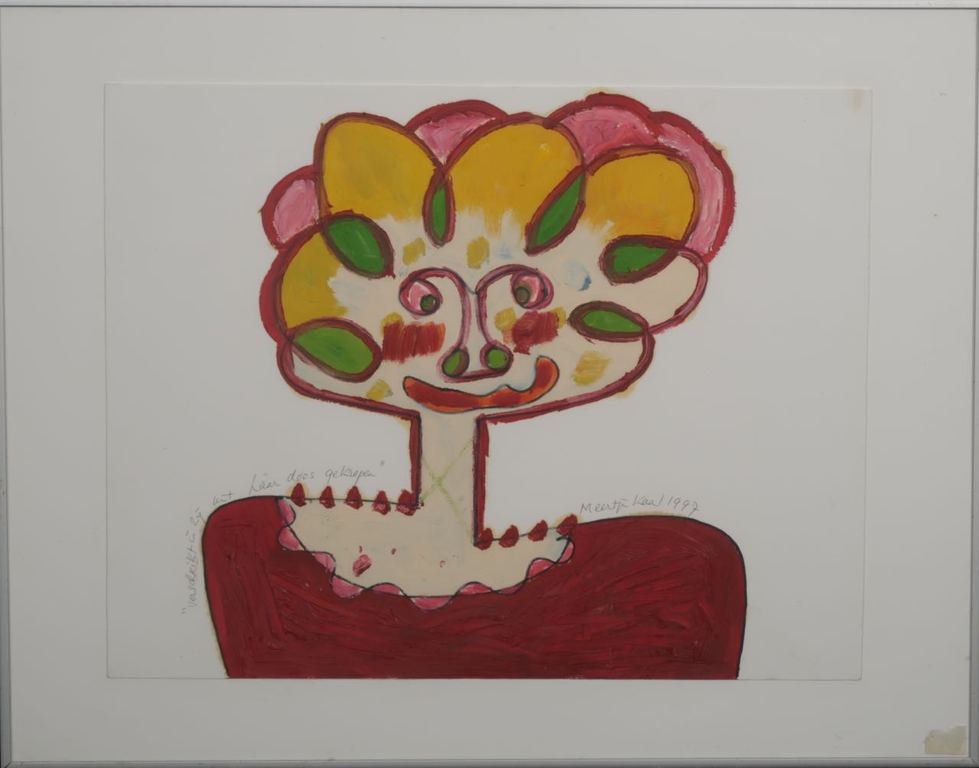 Meertje Kaal: Olieverf op karton, Verschrikt is zij uit haar... - Ingelijst kopen? Bied vanaf 1!