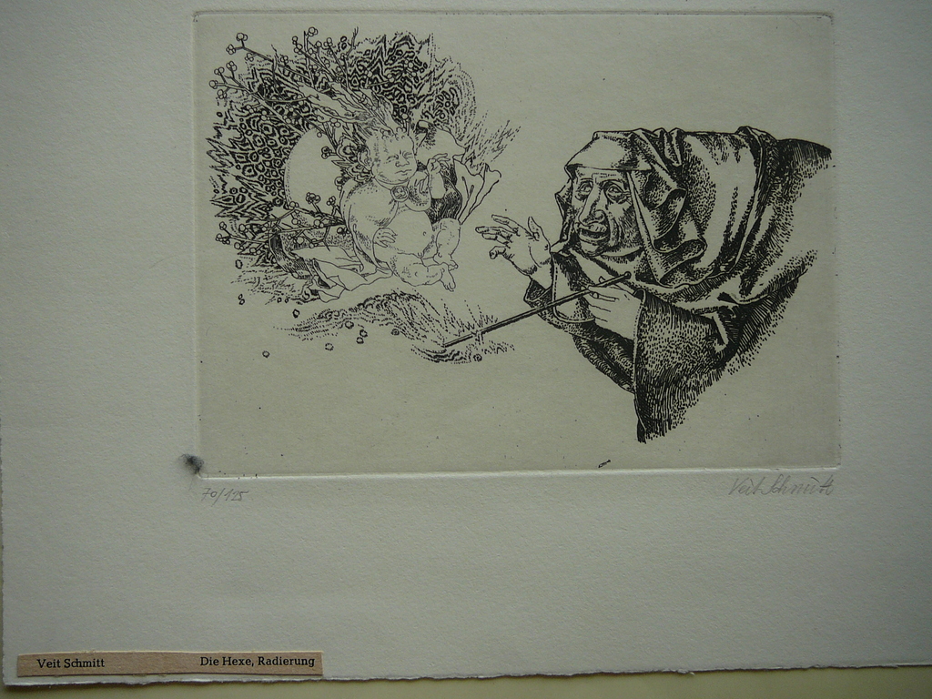 Veit Schmitt, ets "die Hexe" 1975 kopen? Bied vanaf 5!