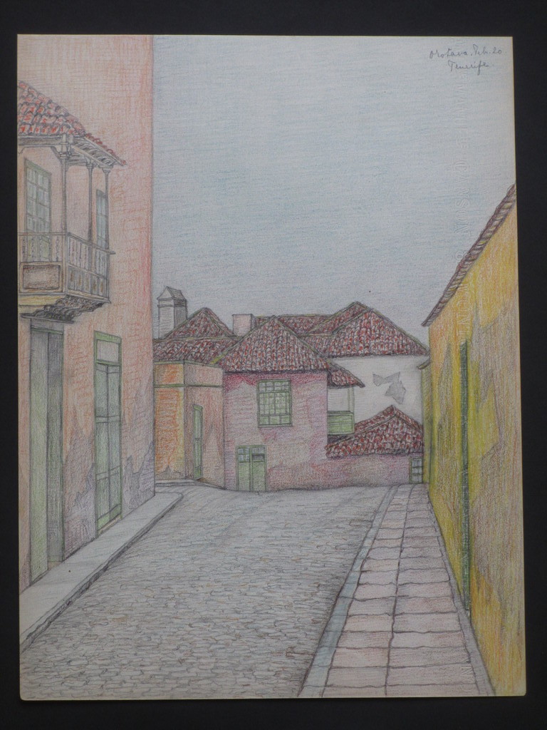 Antoinette van Hoytema, Orotava Tenerife, Gemengde techniek 1920 kopen? Bied vanaf 1!