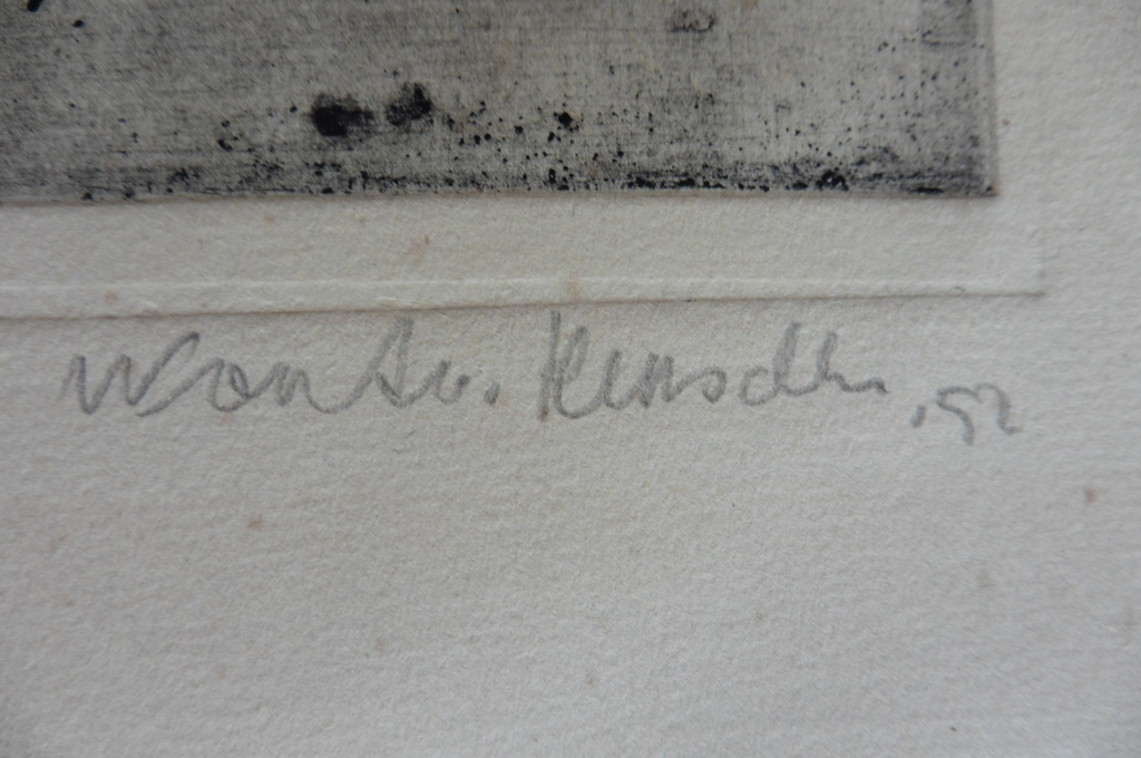 Wout van Heusden, Gestalte, ets, 1952 kopen? Bied vanaf 10!