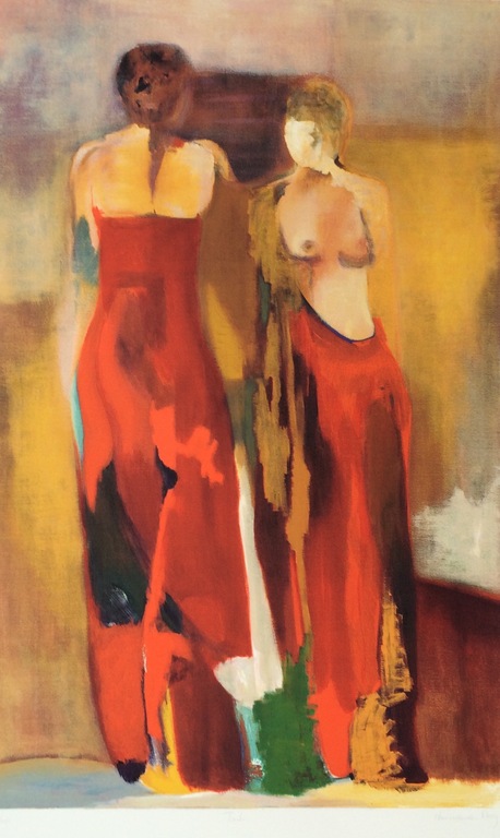 Hans van den Berg, zeefdruk op papier, Titel: Toulon kopen? Bied vanaf 40!