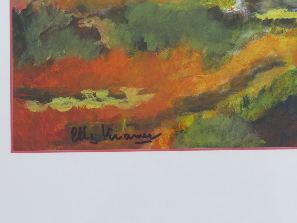 Elly Kramer - Olieverf op papier - Landschap kopen? Bied vanaf 1!