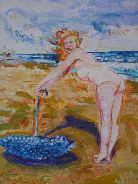 Leendert 'Leen' Kriens (1932-1997) Zonnige zomerdag olie/doek  150 x 110 kopen? Bied vanaf 400!