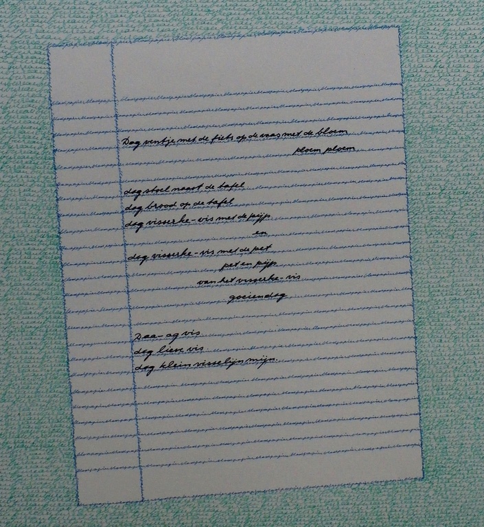 Kor Bekker - pentekening: bureau - 1978 verkocht voor € 45!