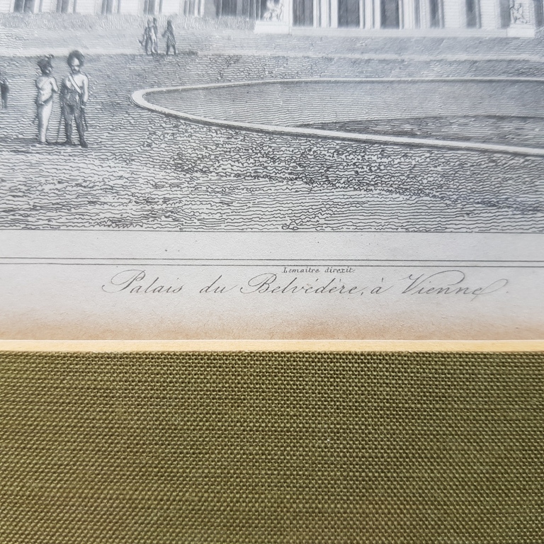 Autriche palais du belvedere a vienne lemaitre dir Gravure Jaar 18e eeuw, 17e kopen? Bied vanaf 1!