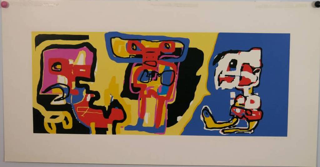 Jan te Wierik: Zeefdruk, Zonder titel (groot) verkocht voor € 150!