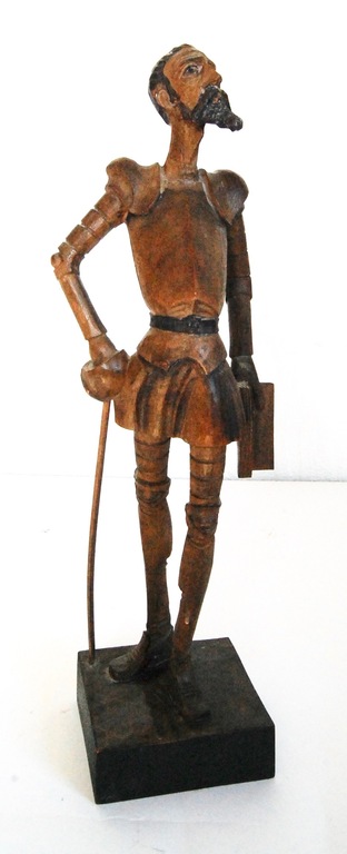 Houten beeldje - Don Quichotte - Ouro Artisania - Spanje -1950's kopen? Bied vanaf 19!