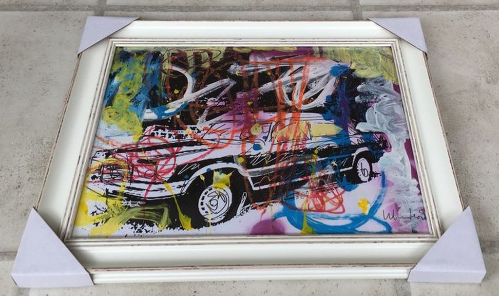 Peter Klashorst - (buy me a) Mercedes Benz - Origineel Ingelijst Werk   kopen? Bied vanaf 1!