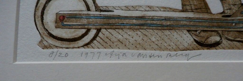 Arja van den Berg - Ingelijste ets: met step - 1977 - oplage: 20 stuks kopen? Bied vanaf 55!