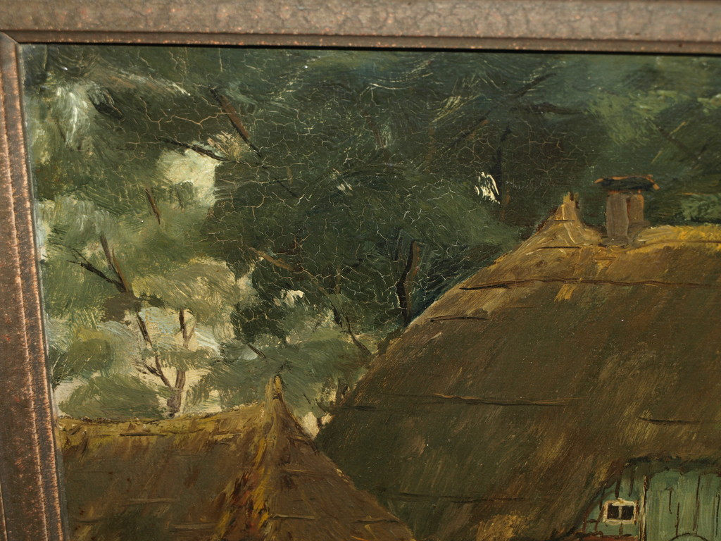 Cornelis Jacobus Aart Kruijt (1869-1945)- Olieverf – Schuur te Staphorst –1934 kopen? Bied vanaf 95!