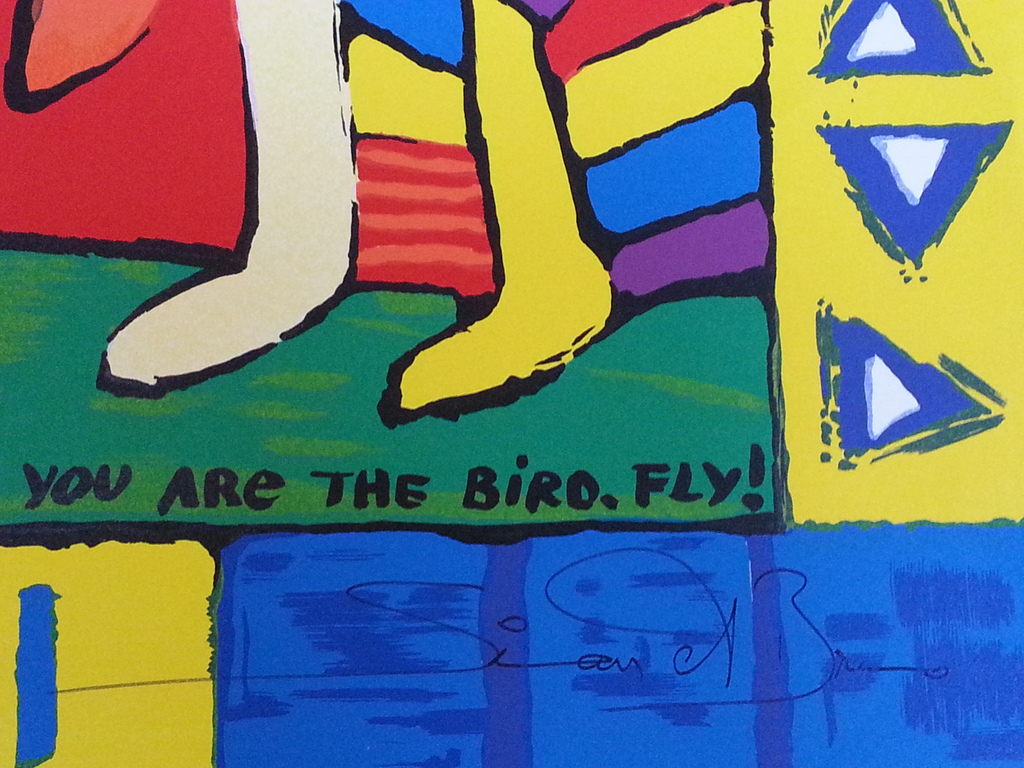 Simon and Bruno. Losse zeefdruk. Titel "Let them believe you are the bird" kopen? Bied vanaf 25!