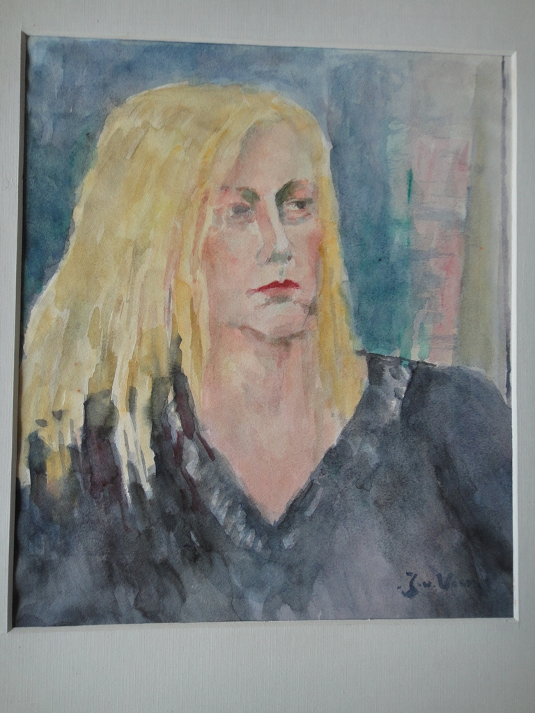 Jaap van Veen, aquarel, 4 jaren '70 portretten  kopen? Bied vanaf 1!