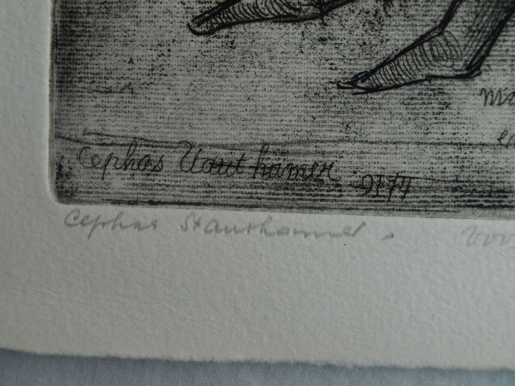 Cephas Stauthamer : Ets , zonder titel – Gesigneerd – 1974 kopen? Bied vanaf 1!