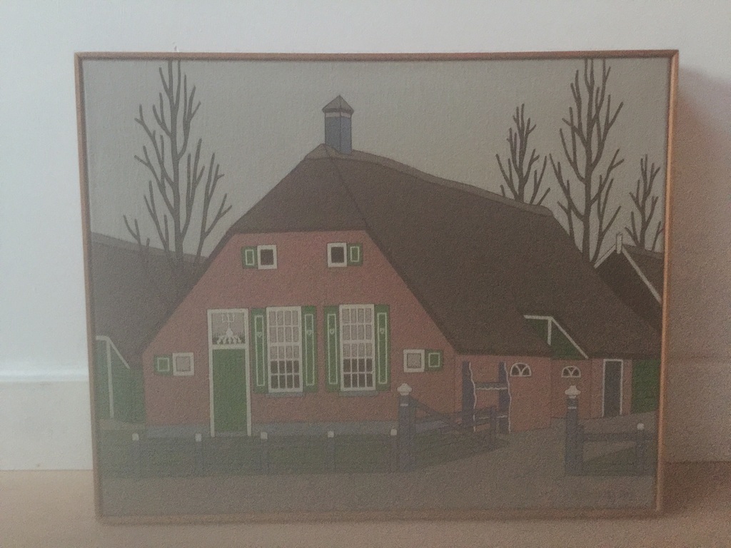 Klaas Bernink, schilderij, "Staphorst I" (1975) kopen? Bied vanaf 900!