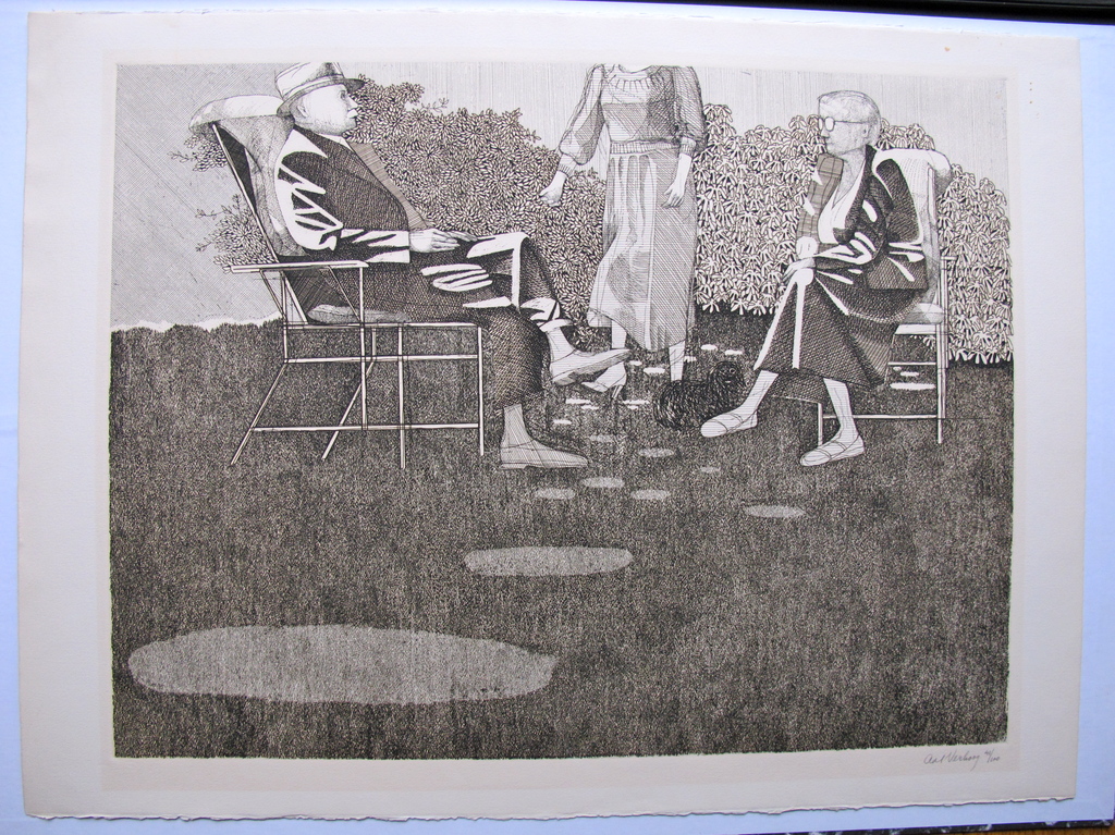 Aat Verhoog: ets zwart/wit kopen? Bied vanaf 50!