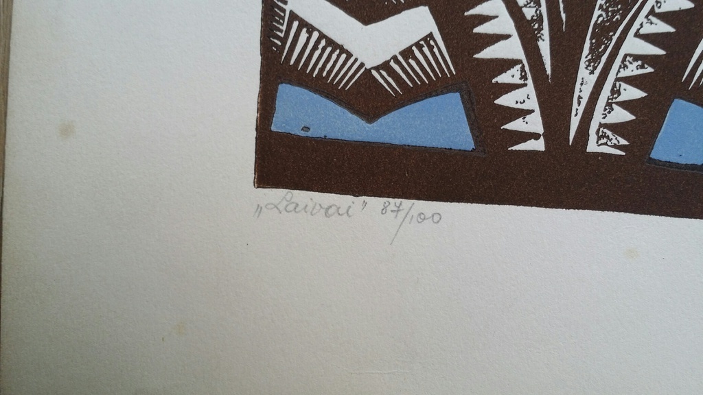 Aldona Skirutyte, Kleurenlitho, Schepen kopen? Bied vanaf 20!