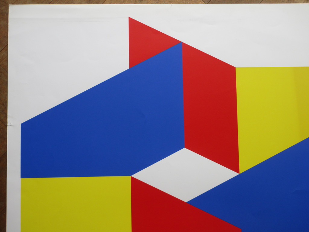 Bob Bonies, Geometrische compositie in primaire kleuren, Zeefdruk kopen? Bied vanaf 50!