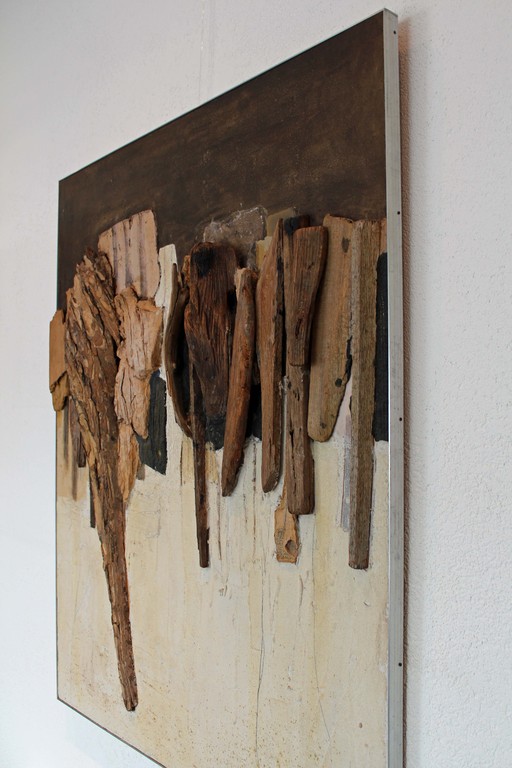 Jelle de Vries: techniek met verf en hout, Kompositie kopen? Bied vanaf 100!