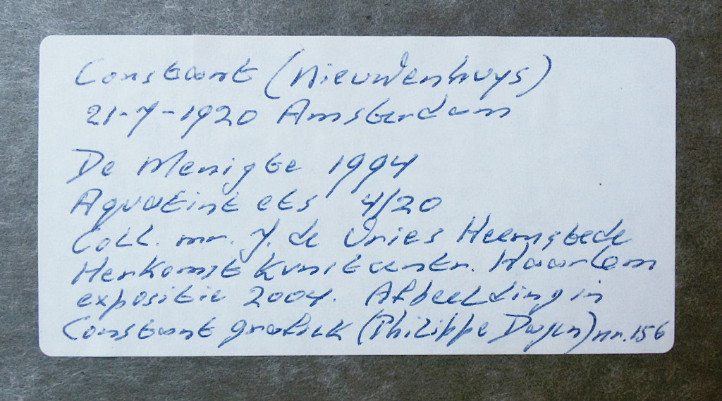 Constant - De menigte, ets (kleine oplage, prachtig ingelijst) kopen? Bied vanaf 450!