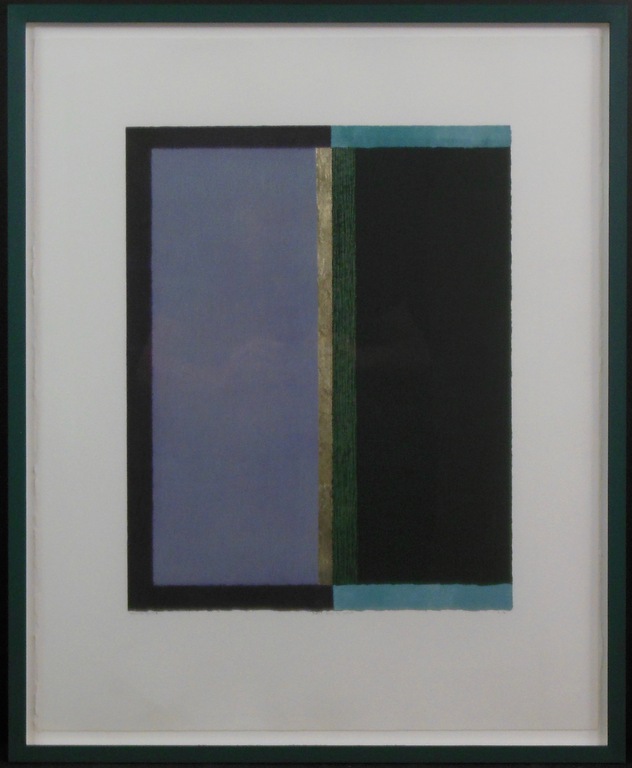 Olivier Julia: Houtsnede, Soleil sur le... - Ingelijst verkocht voor € 85!