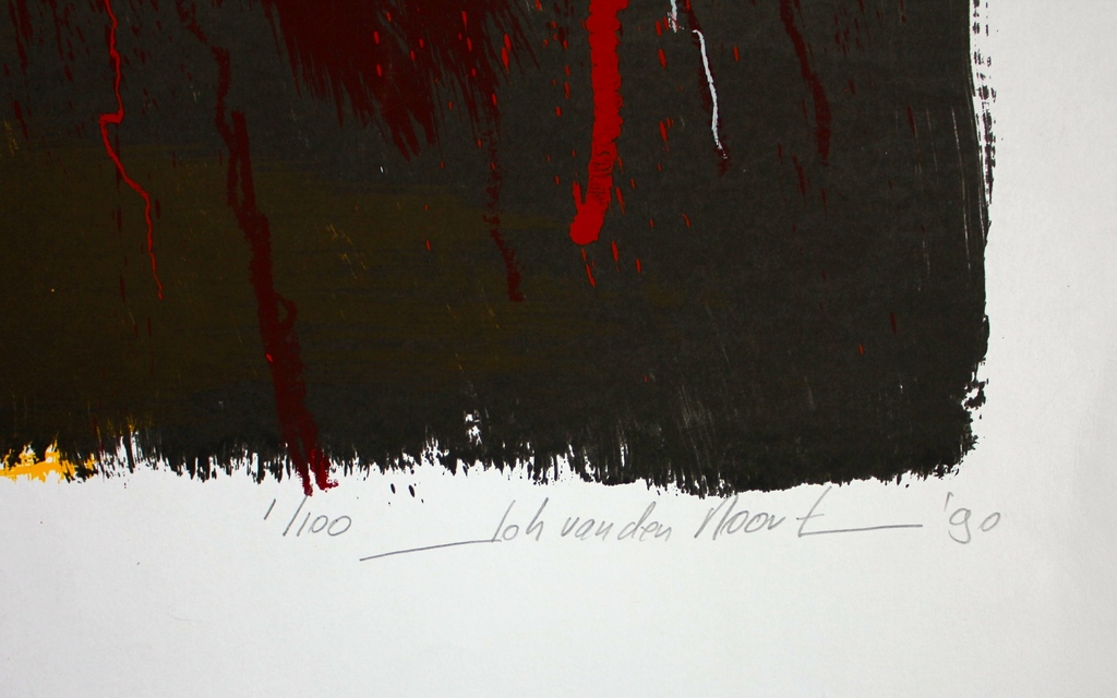 JOHANN VAN DEN NOORT, Sunset at Atlantic 1990, zeefdruk. kopen? Bied vanaf 40!