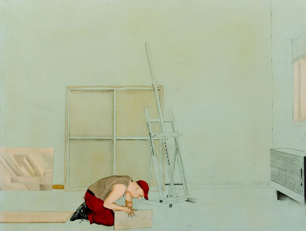 Henk Olijve: olieverf op paneel,  verkocht voor € 450!