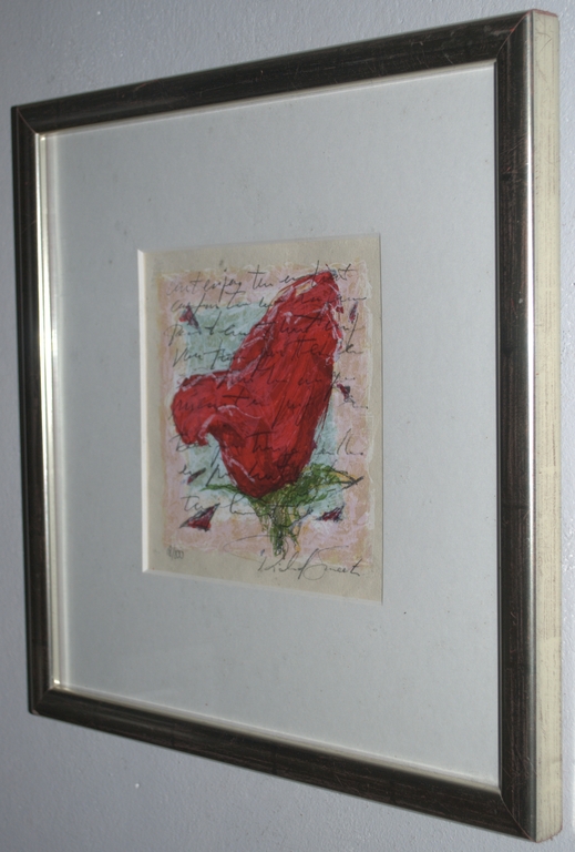 Zeefdruk Roos, gesigneerd, oplage 200 kopen? Bied vanaf 20!