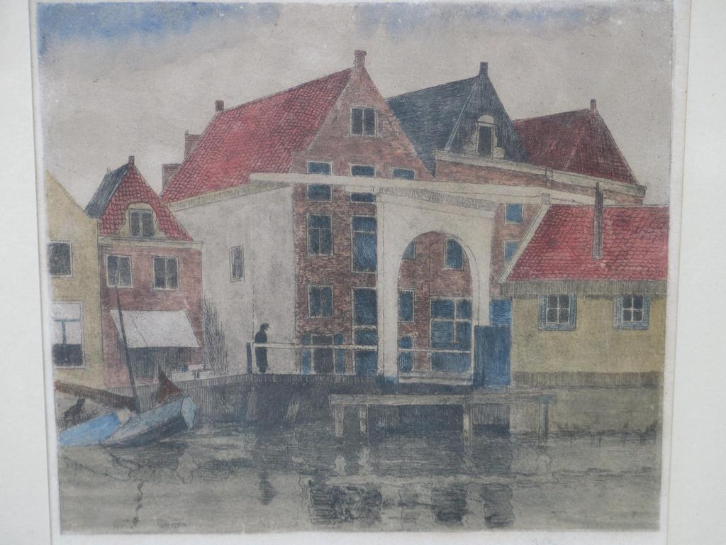 Bart Peizel, Kleurets, Stadsgezicht met ophaalbrug kopen? Bied vanaf 50!