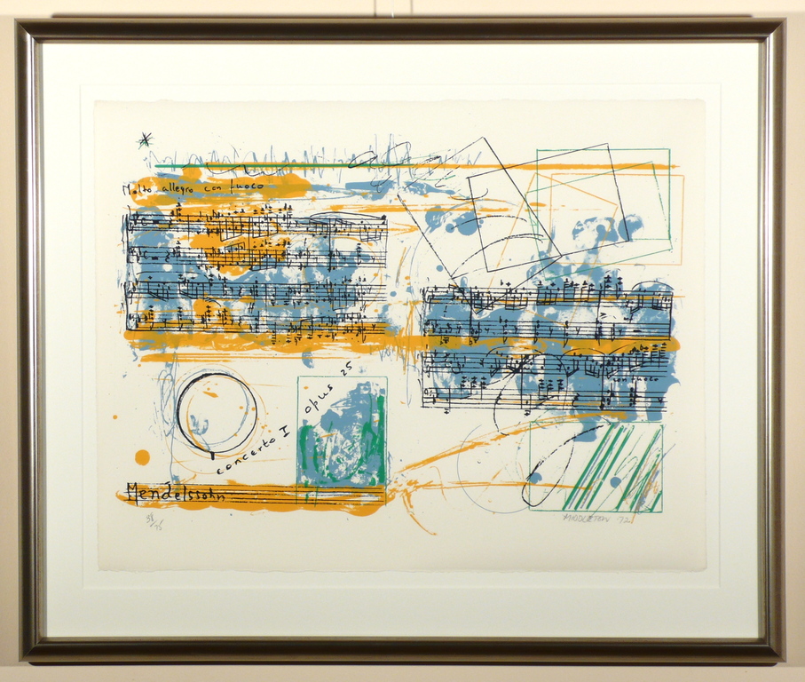 Sam Middleton. Originele kleurenlithografie, 'Concerto I opus 25' kopen? Bied vanaf 165!
