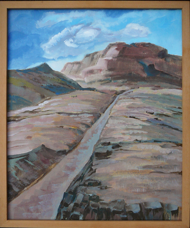 Bouke Mobach: 'Van Madrid naar Toledo' -acryl 1991- kopen? Bied vanaf 50!