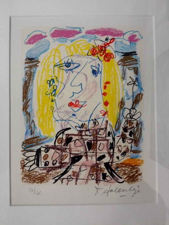 Henk Vierveijzer, zeefdrukl op papier in lijst kopen? Bied vanaf 30!