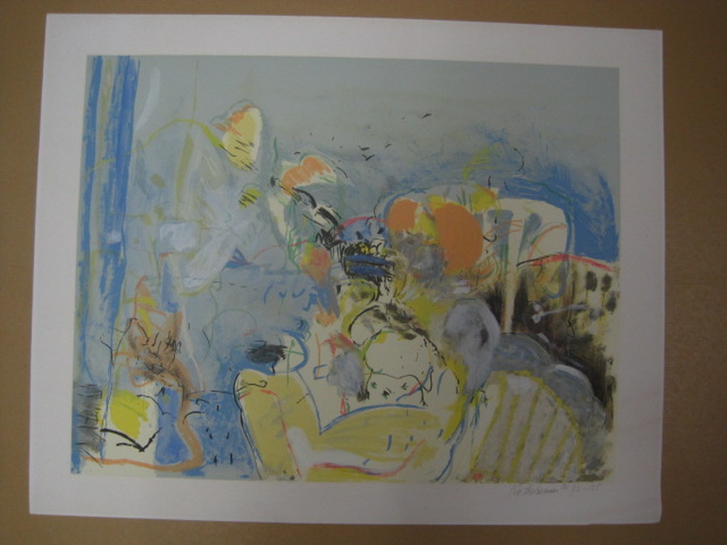 Kees v Bohemen 1928-1985 grote litho "abstract" handgesigneerd  kopen? Bied vanaf 1!