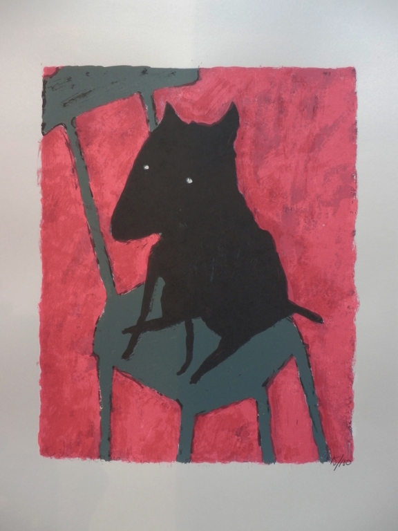 PETER BASTIAANSEN Zeefdruk DOG Handgesigneerd verkocht voor € 39!