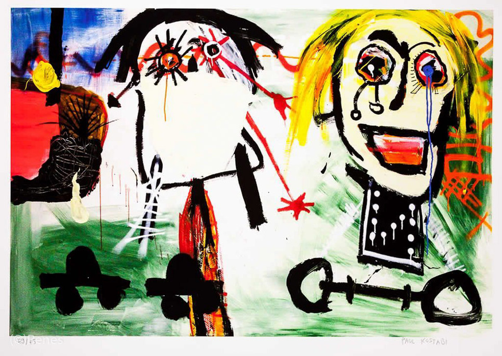 Paul Kostabi 'Loaded Questions' - giclée, oplage 75, handgesigneerd en genummerd verkocht voor € 49!