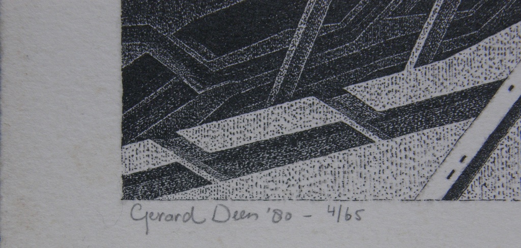 Gerard Deen: Litho, getiteld 'Constructie', genummerd 4/65, potlood gesigneerd kopen? Bied vanaf 55!