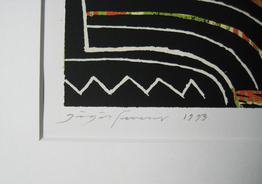 Ferenc Gögös, zeefdruk, z.t., 1993, in passpartout kopen? Bied vanaf 30!